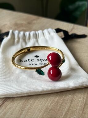kate spade Gold Cherry Bangle 🍒✨
